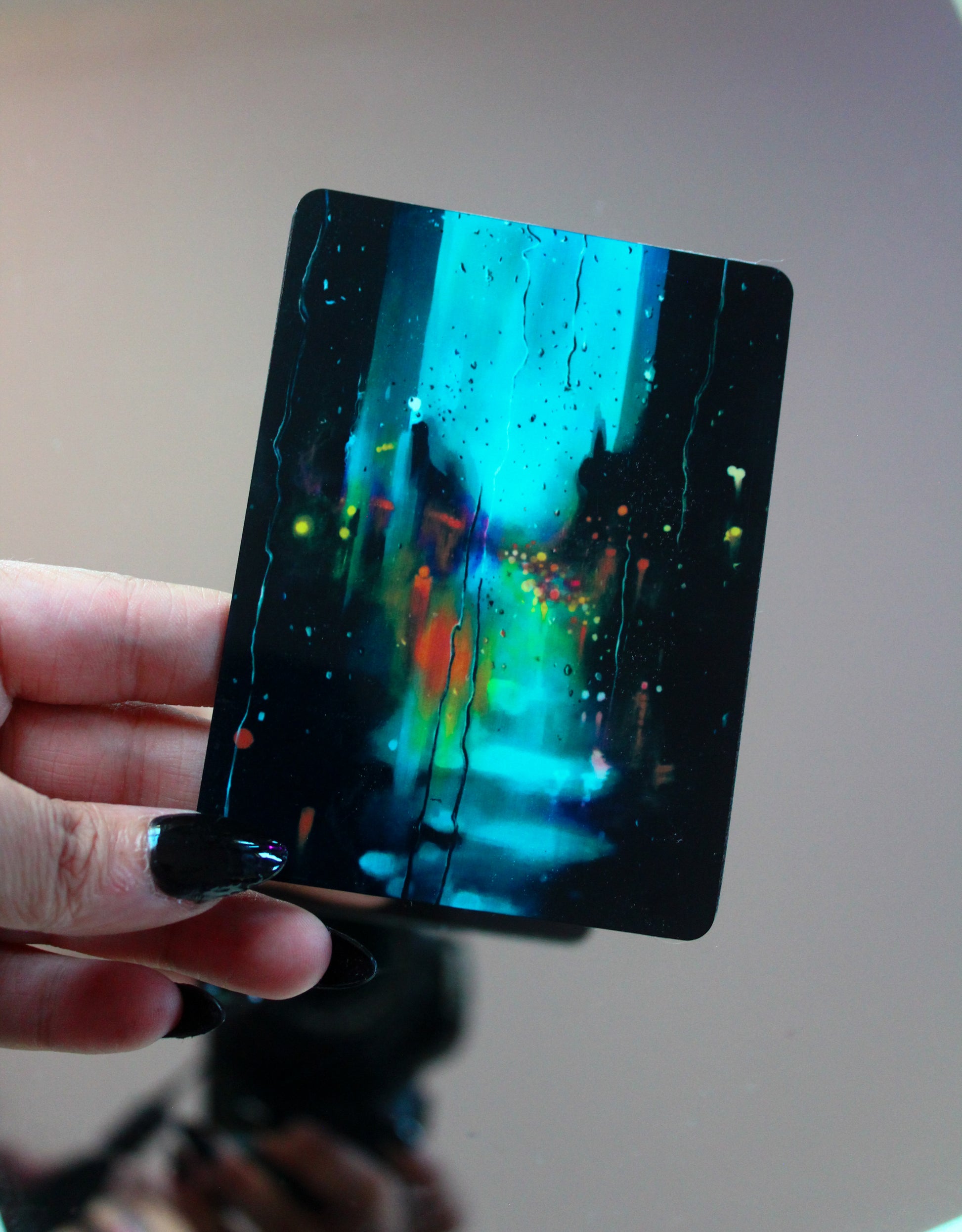 Neon Rainstorm Magnet