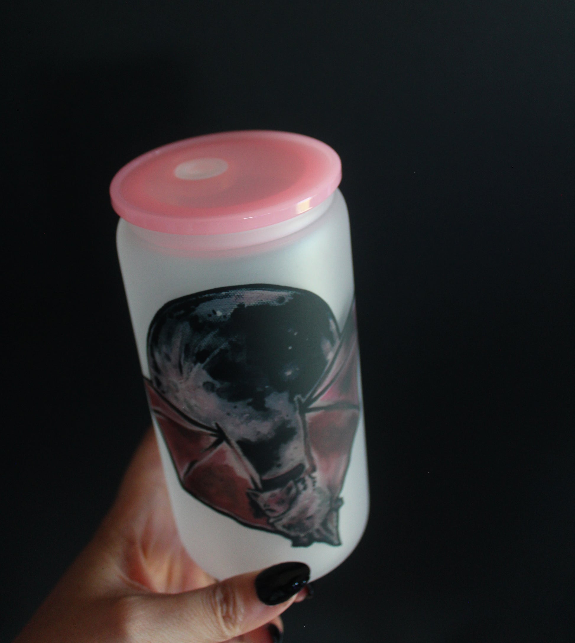 Night Familar Frosted Glass Tumbler