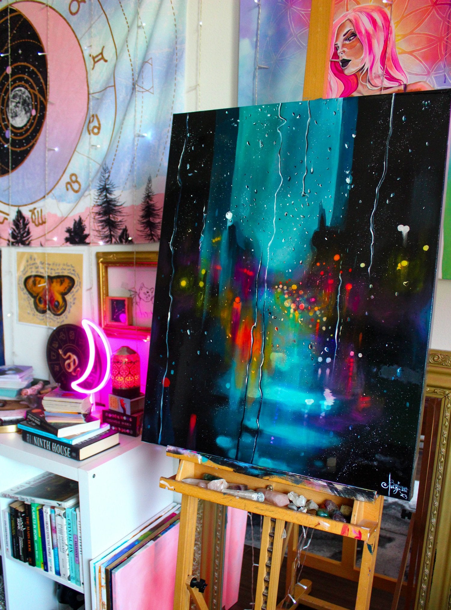 Neon Rainstorm