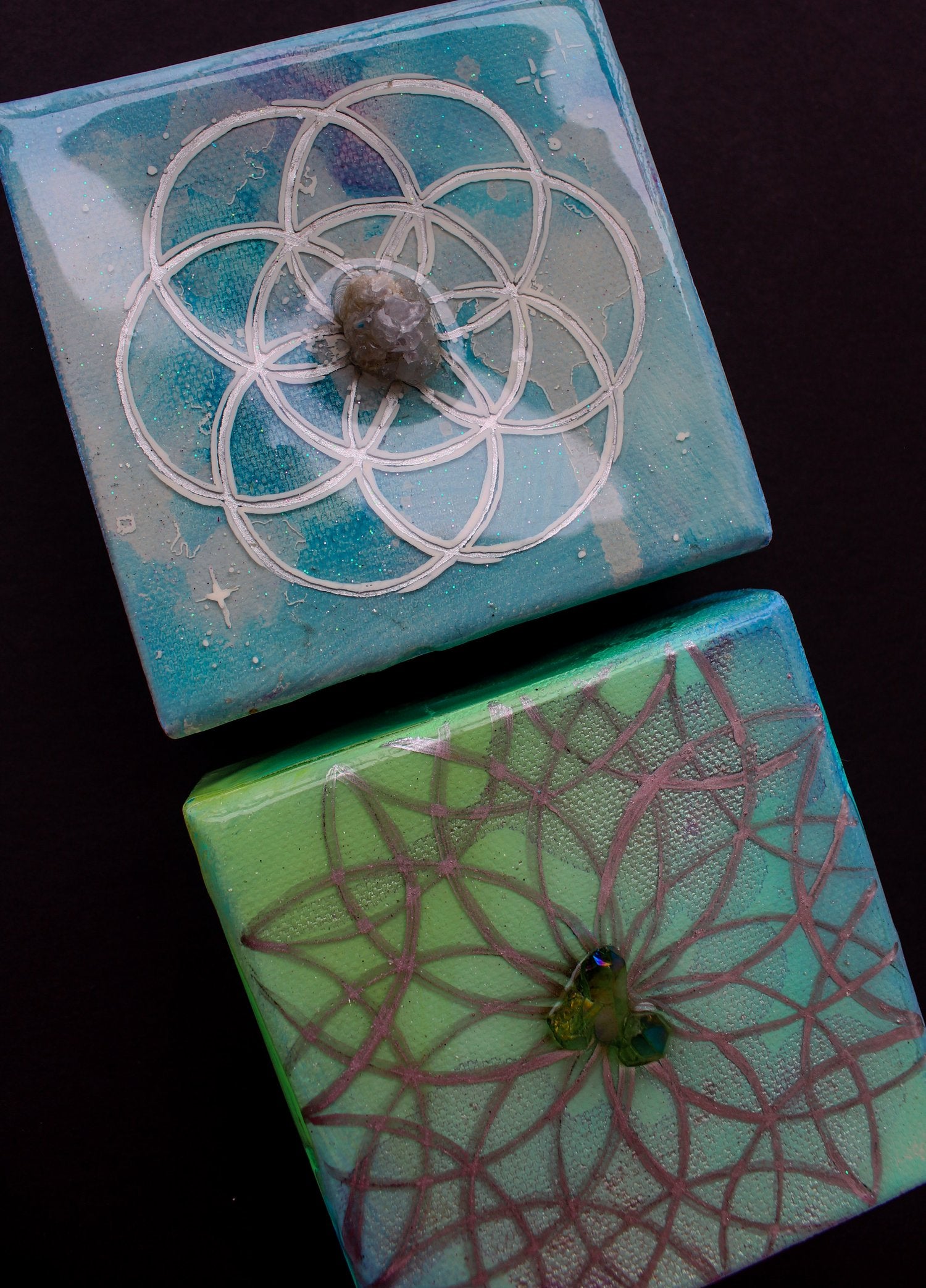 Apple Aqua Crystal Grid